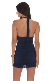 Sunshine Cutout Bodycon Dress in Navy